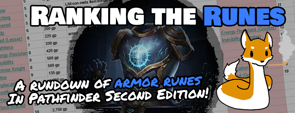 Fox's Cunning – Ranking the Runes: Armor Edition